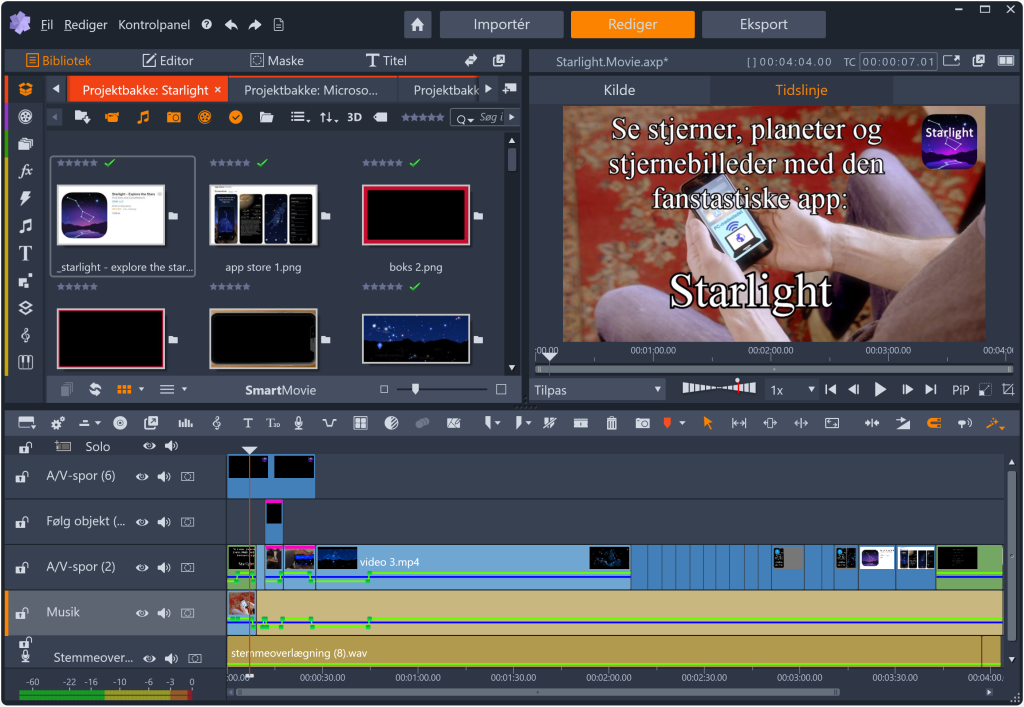 Videoredigering med Pinnacle Studio 24 Ultimate.