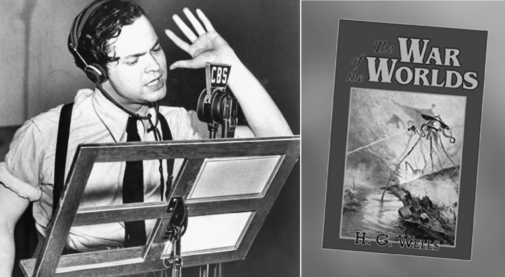 Orson Welles i "Klodernes Kamp" - et radiohørespil.